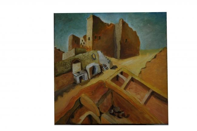 Painting titled "The temple in luxor" by Sniper, Original Artwork