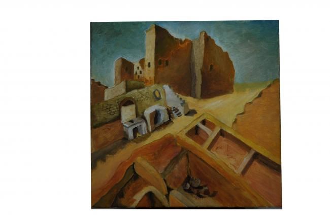 Painting titled "The temple in luxor" by Sniper, Original Art,