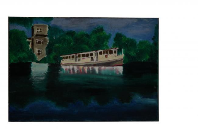 Painting titled "The Nile" by Sniper, Original Art,
