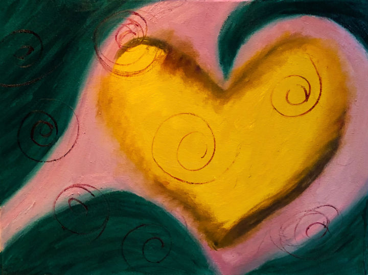 Painting titled "Healing Hearts" by Tammy Davis, Original Artwork, Oil