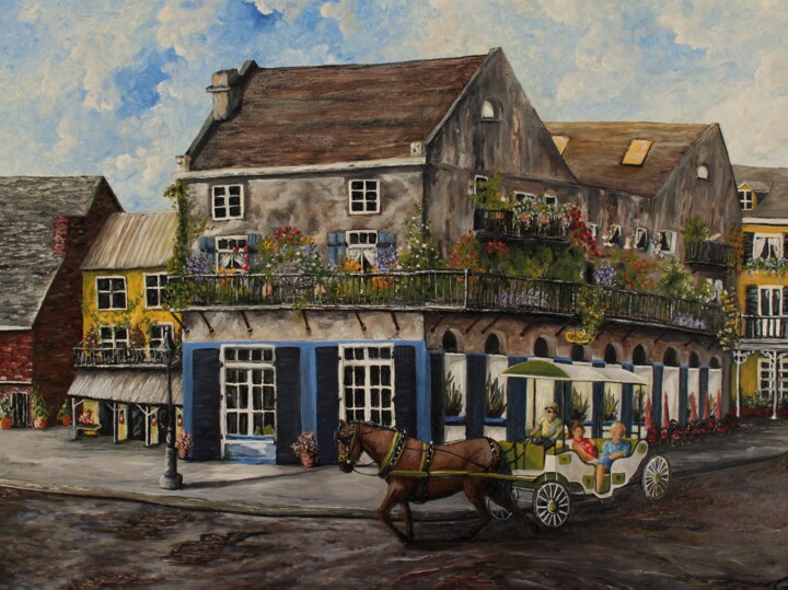 Painting titled "New Orleans" by Tammy Gauthreaux, Original Artwork, Oil Mounted on Cardboard