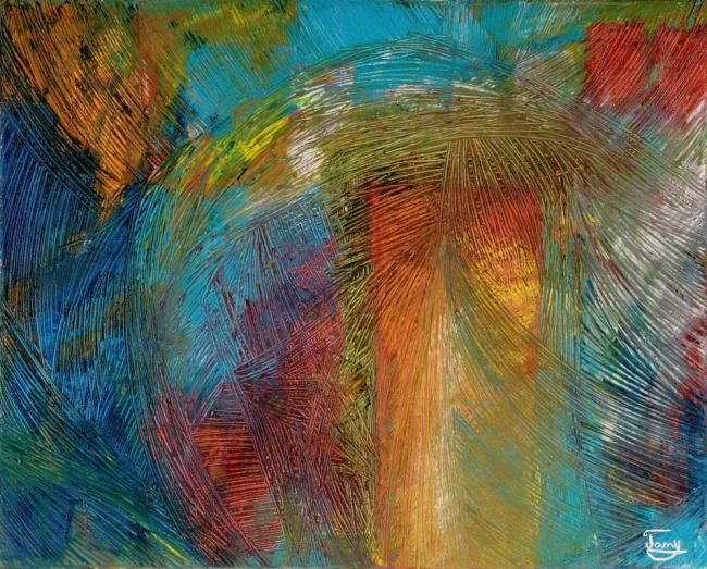 Pittura intitolato "Weaving" da Tamy Moldavsky, Opera d'arte originale