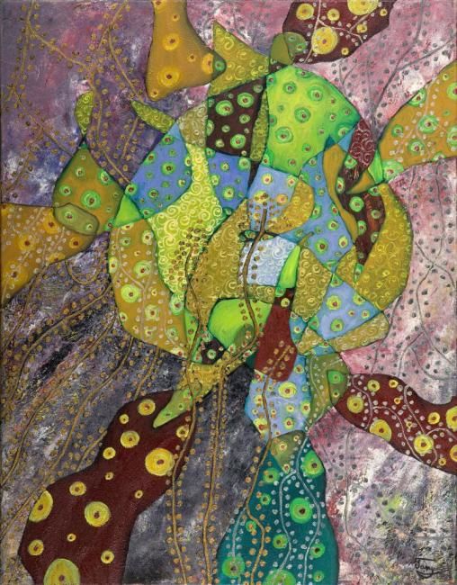Pittura intitolato "Homage to Klimt" da Tamy Moldavsky, Opera d'arte originale