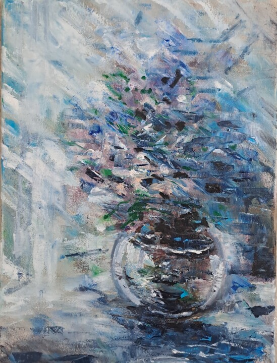 Painting titled "Абстрактный свет" by Tania Koshko, Original Artwork, Oil
