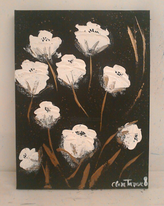 Peinture intitulée "Fleurs" par Tanasie Clara, Œuvre d'art originale, Acrylique