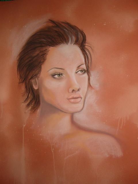 Painting titled "beauté" by Angélique Tanchon, Original Artwork