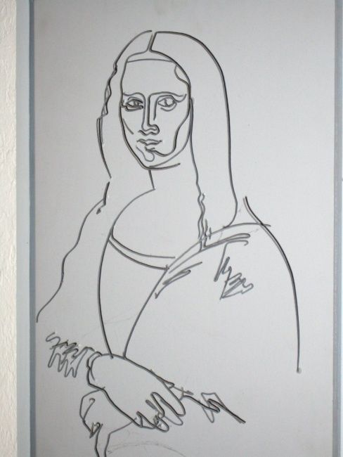 Sculpture intitulée "La joconde - Vue 1" par Tanguy, Œuvre d'art originale,