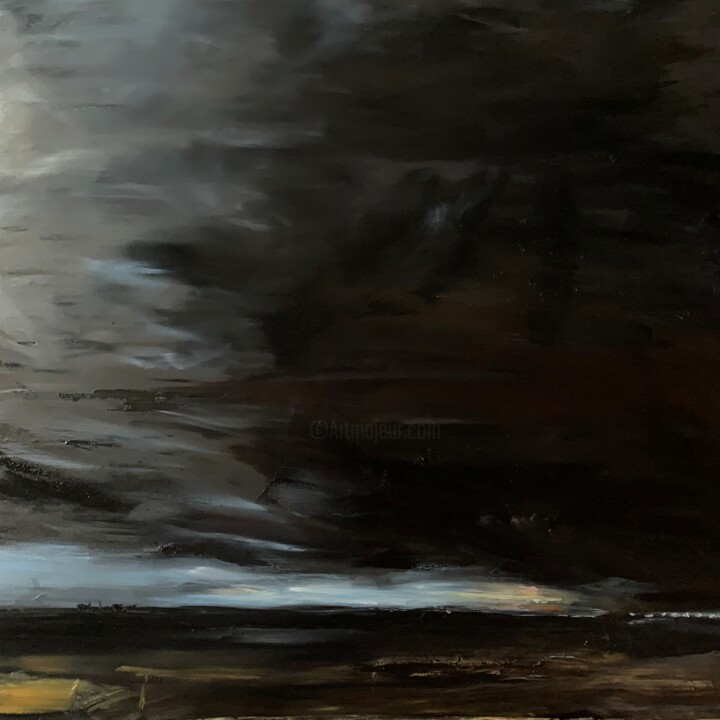 Painting titled "Avant l’Orage" by Tania Frantz, Original Artwork, Oil