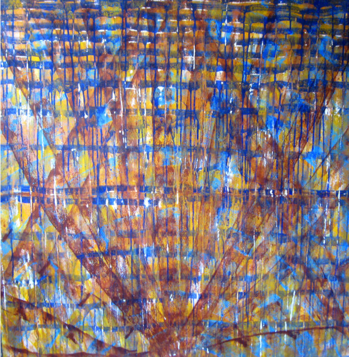 Malerei mit dem Titel "kite" von Tania Piskun, Original-Kunstwerk, Acryl