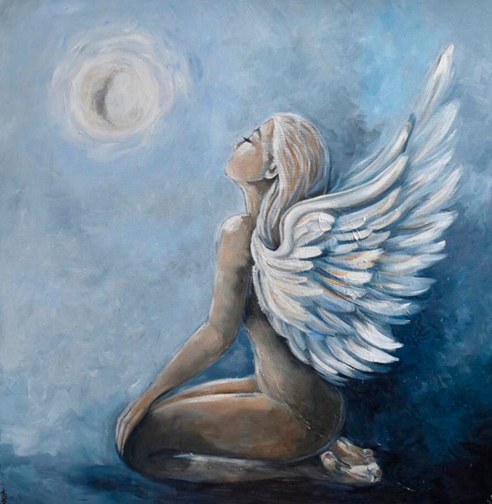 Картина под названием "luz astral" - Tania, Подлинное произведение искусства, Акрил