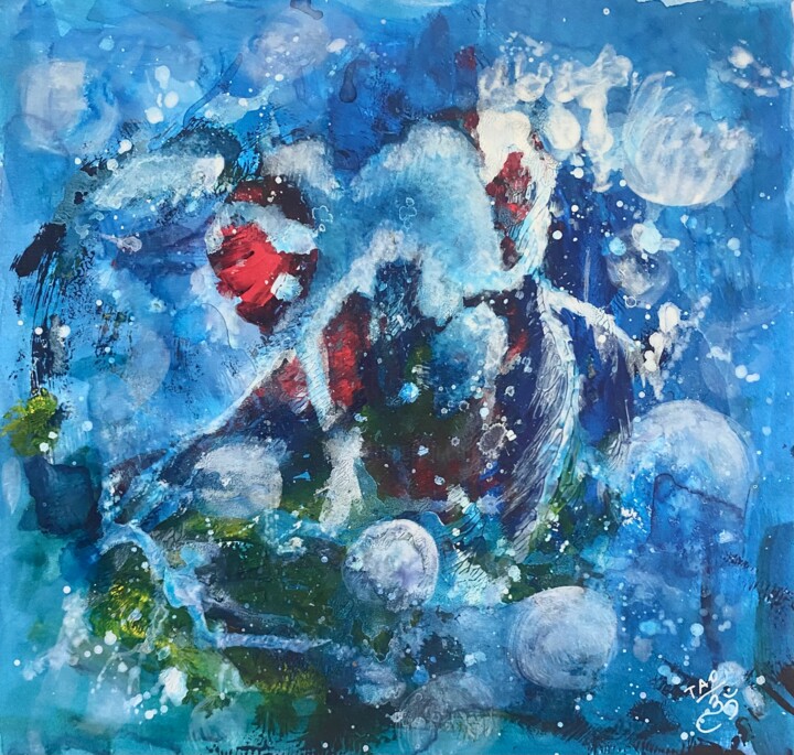 Malerei mit dem Titel "Abstract B" von Tanja Olsson, Original-Kunstwerk, Acryl