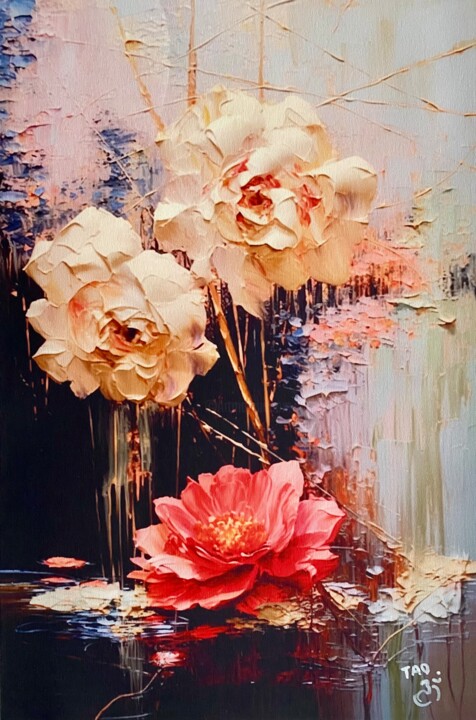 Printmaking titled "Rose mystery" by Tanja Olsson, Original Artwork, Digital Print