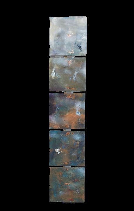 Картина под названием "5 stages" - Tanja Brückner, Подлинное произведение искусства, Масло