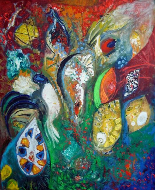 Painting titled "The Message Of The…" by Tanja Djokic, Original Artwork
