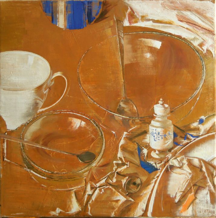 Malerei mit dem Titel "Still life" von Tanja Kolinko, Original-Kunstwerk, Öl
