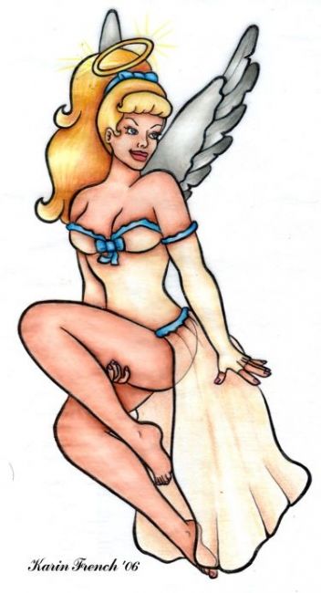 Drawing titled "Onje's Angel" by Karin French, Original Artwork