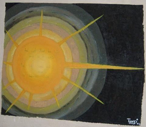 Schilderij getiteld "LET THERE BE LIGHT" door Christian Tansi, Origineel Kunstwerk, Olie