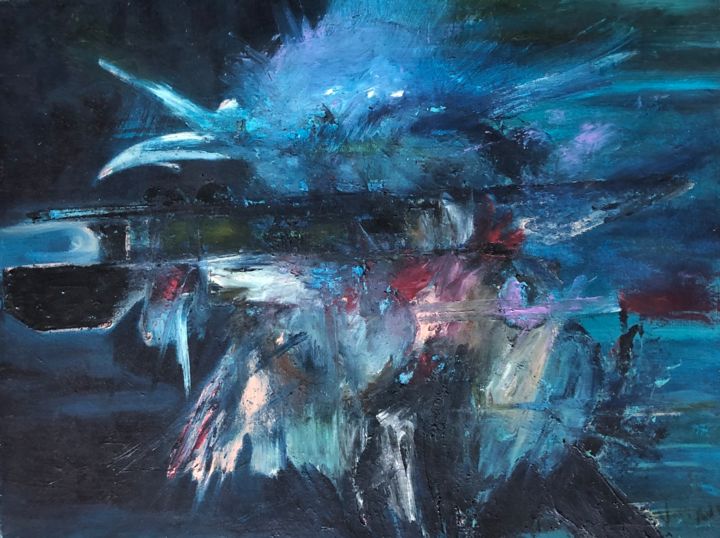 Painting titled "accrochage" by Virginia Tansu, Original Art, Oil