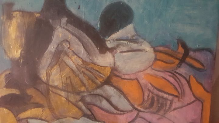 Painting titled "vagues" by Virginia Tansu, Original Art, Acrylic