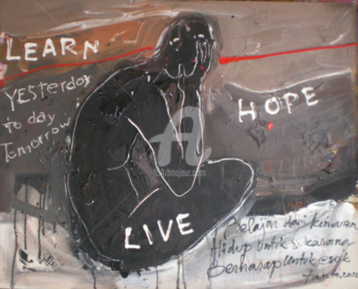 Картина под названием "Live" - Tanto, Подлинное произведение искусства, Акрил