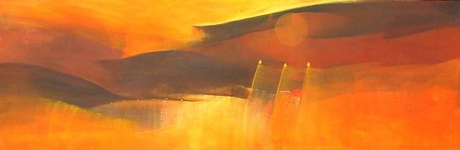 Ζωγραφική με τίτλο "Sunset #1" από Tanto, Αυθεντικά έργα τέχνης, Λάδι