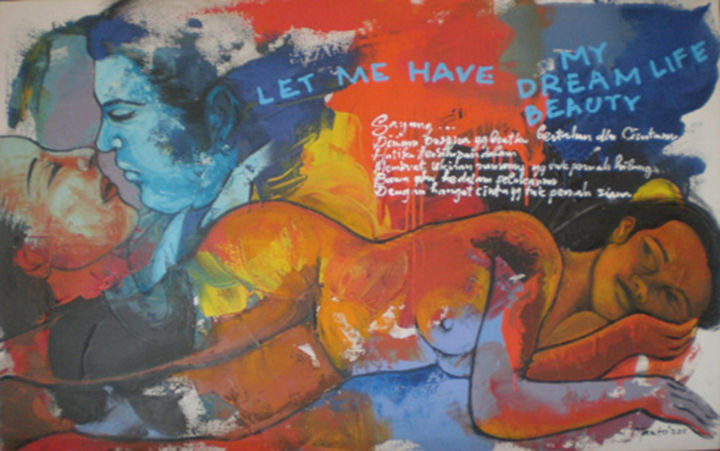Peinture intitulée "My dream" par Tanto Sutianto, Œuvre d'art originale