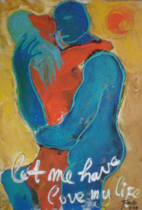 Painting titled "Love my life" by Tanto Sutianto, Original Artwork