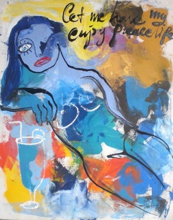 Painting titled "Enjoy" by Tanto Sutianto, Original Artwork