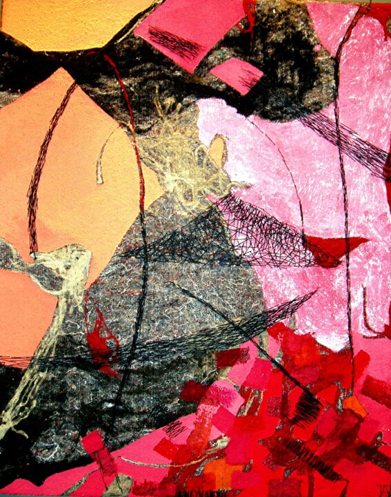 제목이 "Les racines de la m…"인 미술작품 Tanya Angelova로, 원작, 아크릴 나무 들것 프레임에 장착됨
