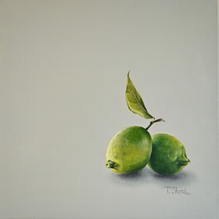 Картина под названием "lemons" - Tanya Shark, Подлинное произведение искусства, Масло