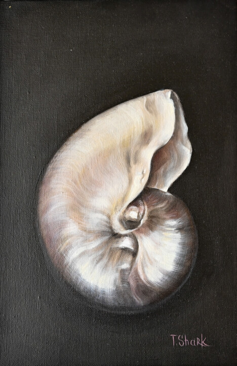 Pintura titulada "Сlam shell #1" por Tanya Shark, Obra de arte original, Oleo