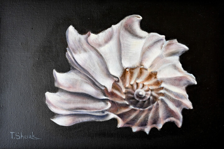 Pintura intitulada "Clam shell #5" por Tanya Shark, Obras de arte originais, Óleo