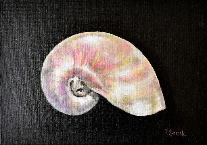 Peinture intitulée "Clam shell #6" par Tanya Shark, Œuvre d'art originale, Huile