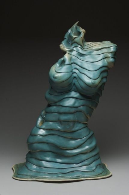 Sculpture titled "Body of Water" by Tanya Cassoni, Original Art, Ceramics