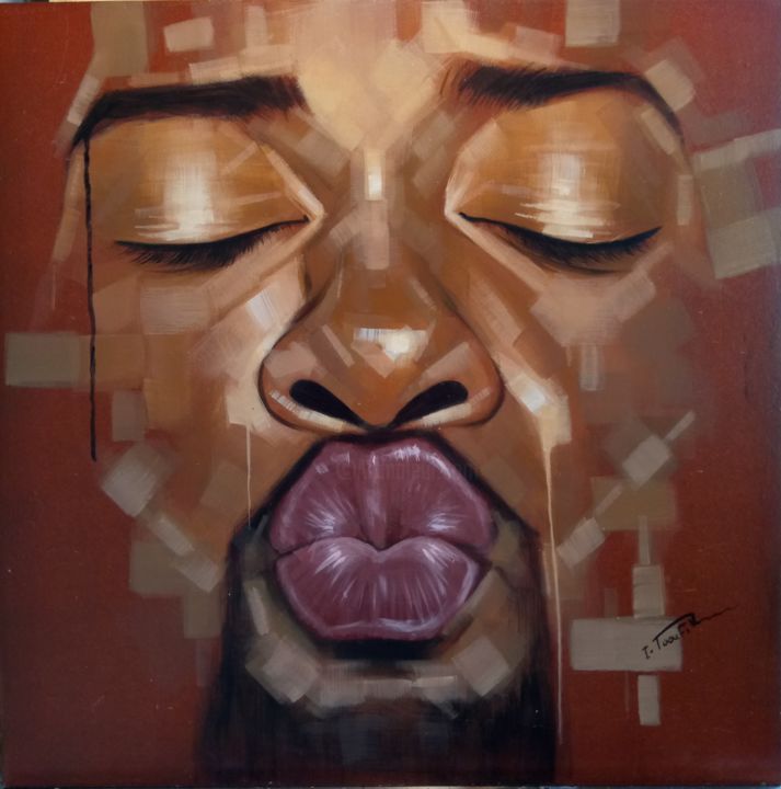 Painting titled "Will Smith" by Taoufik Iaiche, Original Artwork, Acrylic