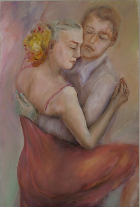 Pintura intitulada "mon-amour-oleo-s-te…" por Giselle Reis, Obras de arte originais