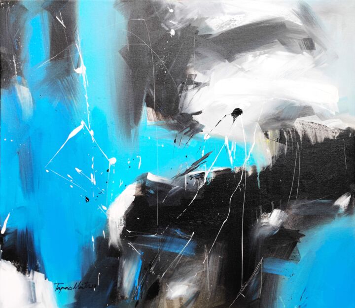 绘画 标题为“Abstract 9” 由Tapas Maiti, 原创艺术品, 丙烯