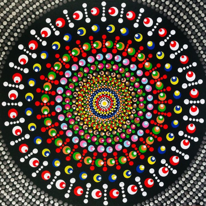 "Mandala | Indra" başlıklı Tablo Tara Devi tarafından, Orijinal sanat, Akrilik
