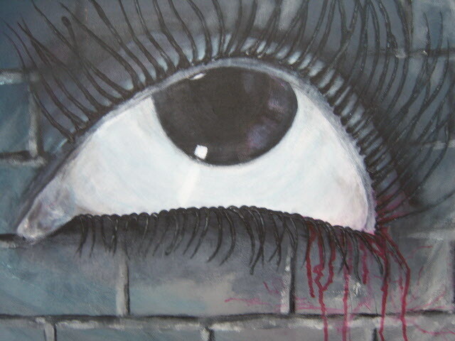 Schilderij getiteld "eye" door Tara Kiers, Origineel Kunstwerk