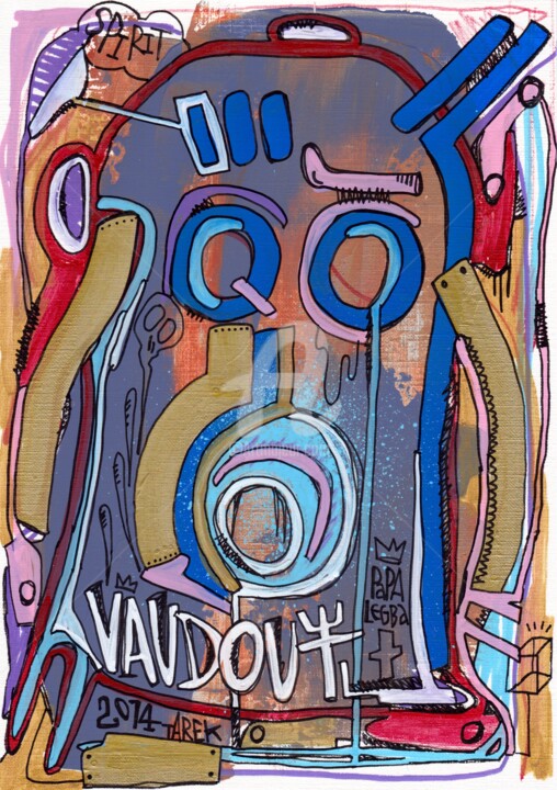 Dessin intitulée "Vaudou" par Tarek Ben Yakhlef, Œuvre d'art originale, Acrylique