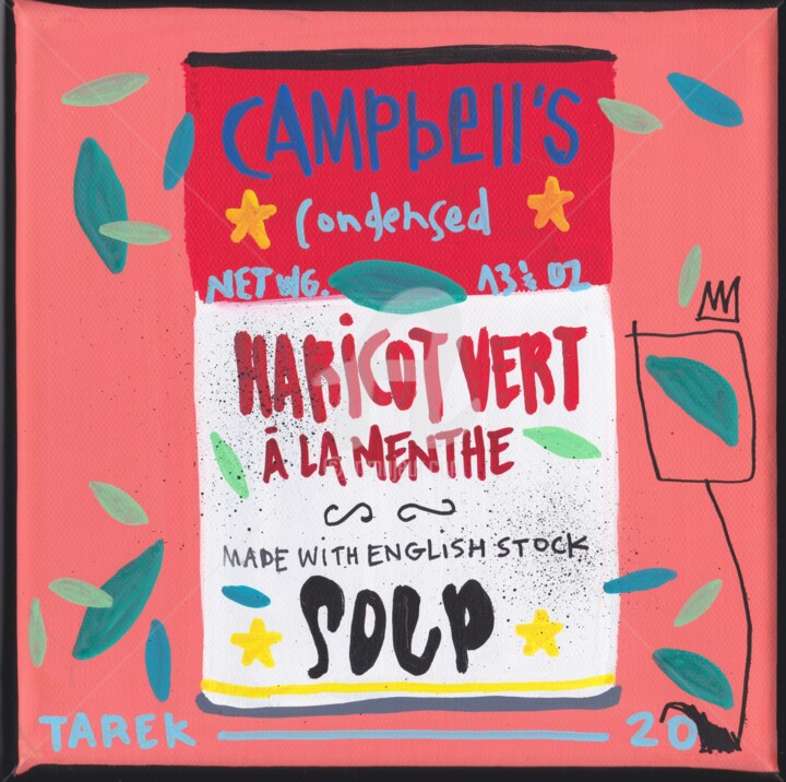 Картина под названием "Campbell's Haricot…" - Tarek Ben Yakhlef, Подлинное произведение искусства, Акрил