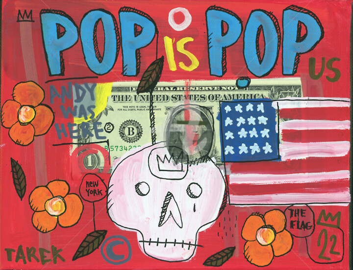 Ζωγραφική με τίτλο "Pop is Pop" από Tarek Ben Yakhlef, Αυθεντικά έργα τέχνης, Ακρυλικό