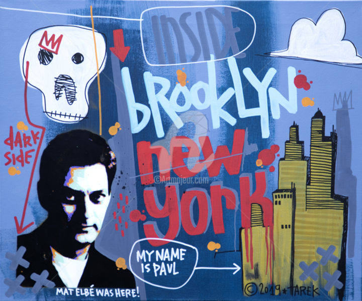Peinture intitulée "New York" par Tarek Ben Yakhlef (Tarek), Œuvre d'art originale, Acrylique