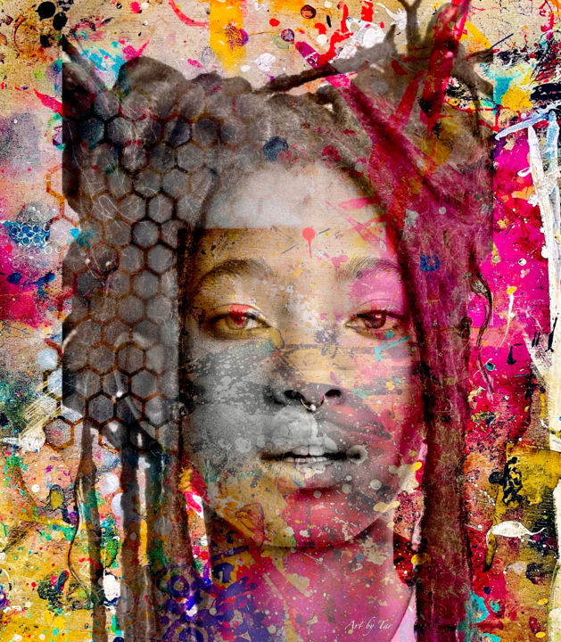 Schilderij getiteld "Willow" door Art By Tar (Www.Artbytar.Nl), Origineel Kunstwerk, Acryl Gemonteerd op Aluminium