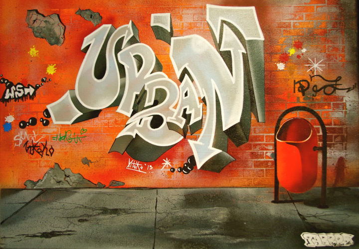 Painting titled "urban Art" by Vitoko, Original Artwork, Spray paint