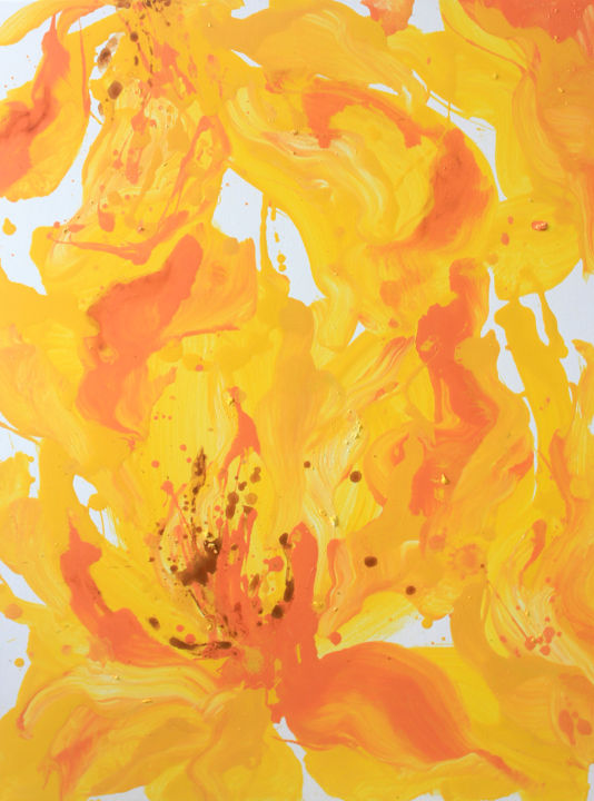 "Burning Yellow" başlıklı Tablo Kittipong Gopgap tarafından, Orijinal sanat, Akrilik