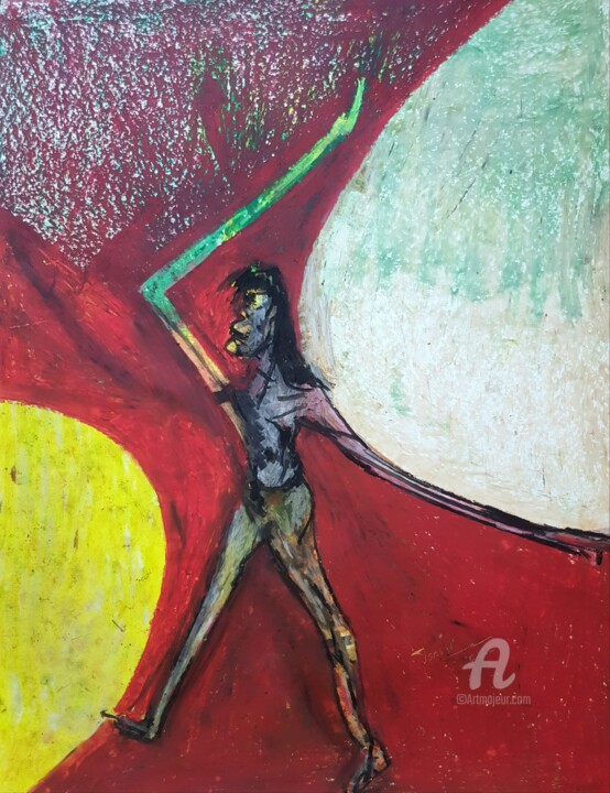 Painting titled "Rising Above the Mu…" by Tashfeen Rizwan, Original Artwork, Oil