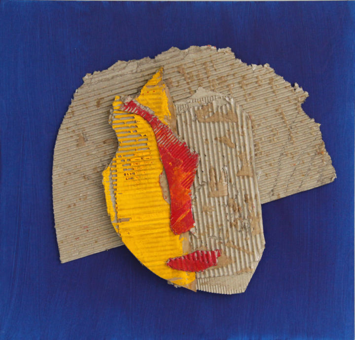 Collagen mit dem Titel "Engel" von Tata Ullmann, Original-Kunstwerk