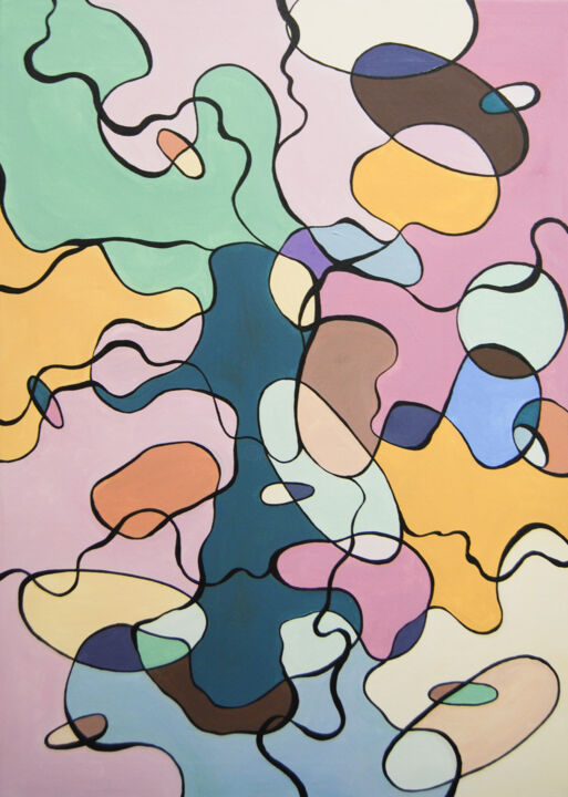 "Colored spots" başlıklı Tablo Тата Во tarafından, Orijinal sanat, Akrilik