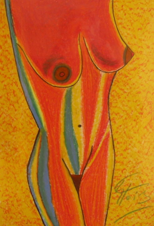 Painting titled "Tania" by Gianfranco Fois, Original Artwork, Pastel